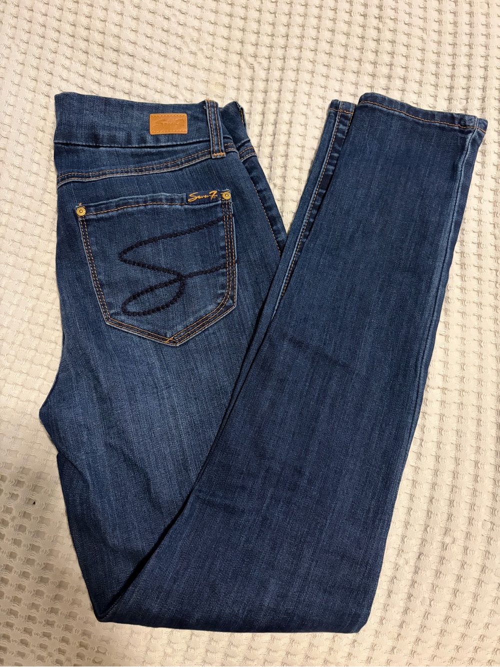 Seven7 Women's Deep Indigo Skinny Jeans